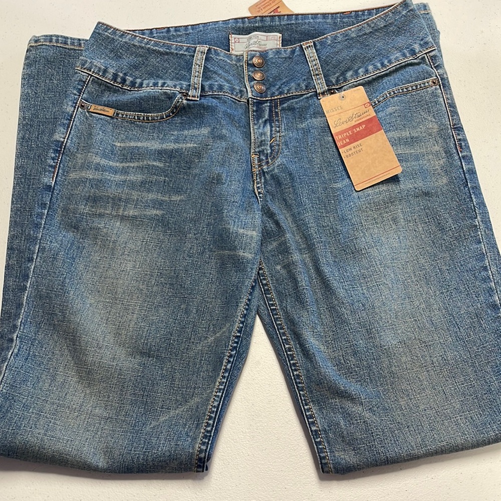 Levi Strauss Triple Snap Misses Low Rise Boot Cut Jeans NWT